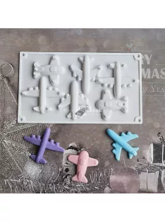 6 üreges szilikon repülőgép alakú forma