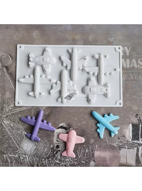 6 üreges szilikon repülőgép alakú forma