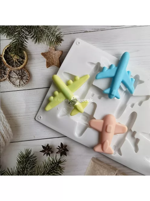 6 üreges szilikon repülőgép alakú forma