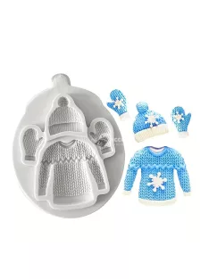   3D kötött ruházat csokoládé forma tortadíszítéshez és sütéshez