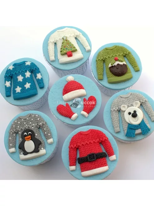 3D kötött ruházat csokoládé forma tortadíszítéshez és sütéshez