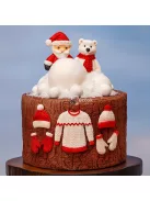 3D kötött ruházat csokoládé forma tortadíszítéshez és sütéshez