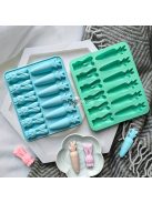 12-üreges szilikon nyúl és répa alakú forma cukorkához, csokoládéhoz és tortához