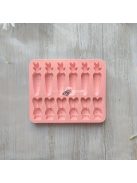 12-üreges szilikon nyúl és répa alakú forma cukorkához, csokoládéhoz és tortához