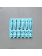 12-üreges szilikon nyúl és répa alakú forma cukorkához, csokoládéhoz és tortához