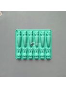 12-üreges szilikon nyúl és répa alakú forma cukorkához, csokoládéhoz és tortához