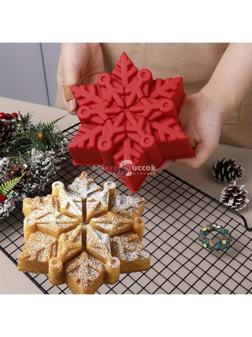 Nagyméretű hópehely szilikon sütőforma