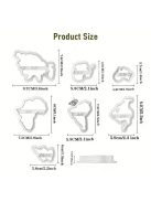 7 darabos Világtérkép Süteményszaggató Készlet