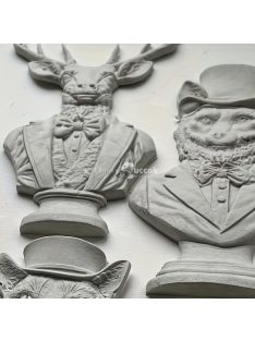   BPA-mentes szilikon fondant forma - Szarvas, macska és kutya úriember alakzatok