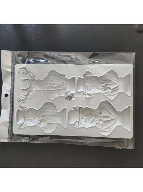 BPA-mentes szilikon fondant forma - Szarvas, macska és kutya úriember alakzatok