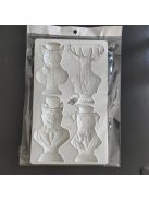 BPA-mentes szilikon fondant forma - Szarvas, macska és kutya úriember alakzatok