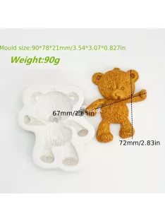 Aranyos medve szilikon öntőforma sütéshez