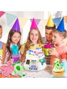 Szilikon Formák 4 részes készlet, Aranyos autó és repülőgép csokoládéformák közlekedési lámpával és Stop táblával