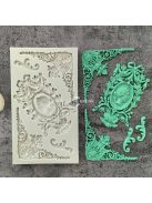 Szilikon Fondant Forma klasszikus Kameóval és díszes kerettel