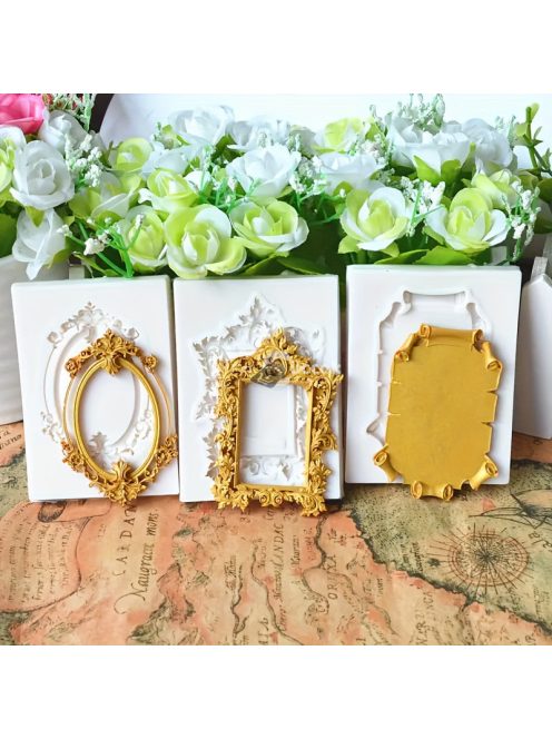 Szilikon csokoládéformák - Vintage keret design