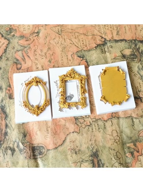 Szilikon csokoládéformák - Vintage keret design