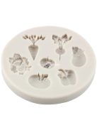 Zöldségtémájú szilikon forma tortadíszítéshez