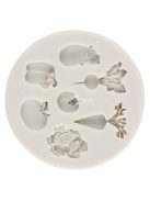 Zöldségtémájú szilikon forma tortadíszítéshez