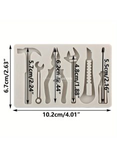   Sütőszilikon Öntőforma Készlet - Csavar, Kalapács és Csavarkulcs Alakzatok