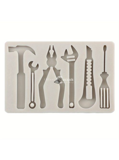 Sütőszilikon Öntőforma Készlet - Csavar, Kalapács és Csavarkulcs Alakzatok