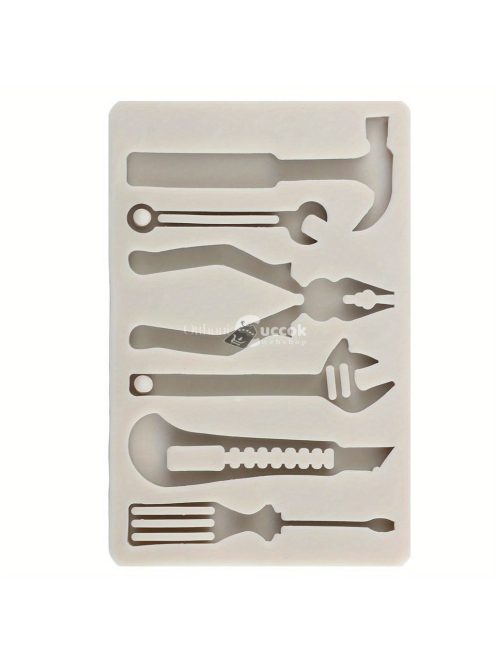 Sütőszilikon Öntőforma Készlet - Csavar, Kalapács és Csavarkulcs Alakzatok