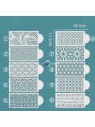 10 DB/készlet, tortasablon, tortadíszítő sablonok