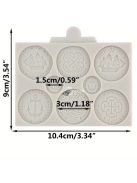 Szilikon kincses érme formák sütéshez