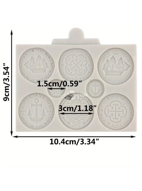 Szilikon kincses érme formák sütéshez