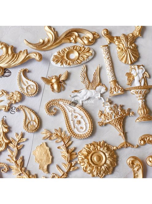 Szilikon barokk stílusú torta sablon - díszítő elem