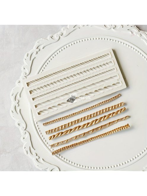 Szilikon barokk stílusú torta sablon - díszítő elem