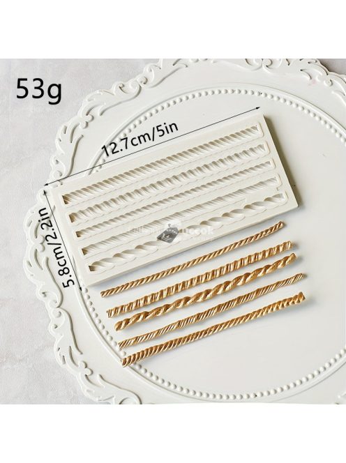 Szilikon barokk stílusú torta sablon - díszítő elem