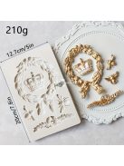 Szilikon barokk stílusú torta sablon - díszítő elem