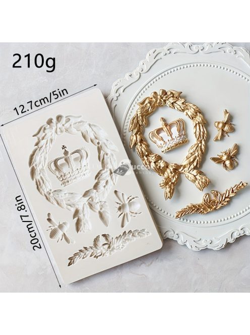 Szilikon barokk stílusú torta sablon - díszítő elem
