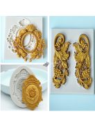 Vintage Baroque Scroll Relief csokoládéforma - 3D szilikon forma