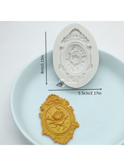 Vintage Baroque Scroll Relief csokoládéforma - 3D szilikon forma