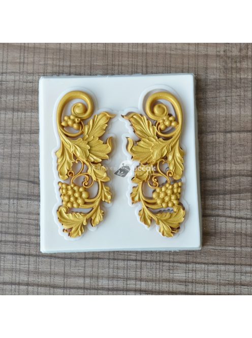 Vintage Baroque Scroll Relief csokoládéforma - 3D szilikon forma