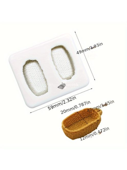 3D Szilikon Kosár Alakú Öntőforma Cukorkához, Csokoládéhoz