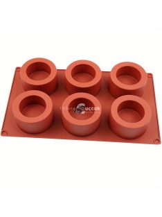  6 lyukú szilikon tortaforma sütéshez, 3D kerek alakú habos tortaformák