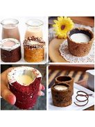 6 lyukú szilikon tortaforma sütéshez, 3D kerek alakú habos tortaformák