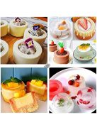 6 lyukú szilikon tortaforma sütéshez, 3D kerek alakú habos tortaformák