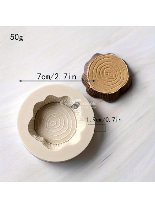 3D szilikon fakéreg csokoládéforma – Valósághű fatönk-kialakítás