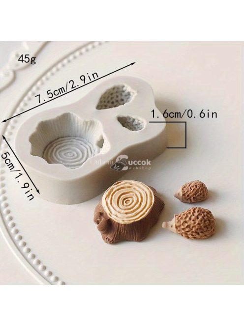 3D szilikon fakéreg csokoládéforma – Valósághű fatönk-kialakítás