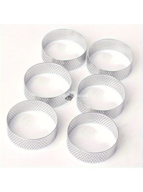 Rozsdamentes acél kerek tarte forma, lyukas francia tészta forma