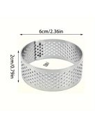 Rozsdamentes acél kerek tarte forma, lyukas francia tészta forma