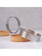 Rozsdamentes acél kerek tarte forma, lyukas francia tészta forma