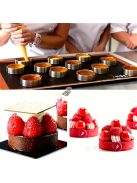 Rozsdamentes acél kerek tarte forma, lyukas francia tészta forma