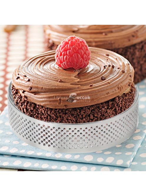 Rozsdamentes acél kerek tarte forma, lyukas francia tészta forma