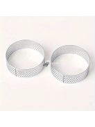 Rozsdamentes acél kerek tarte forma, lyukas francia tészta forma