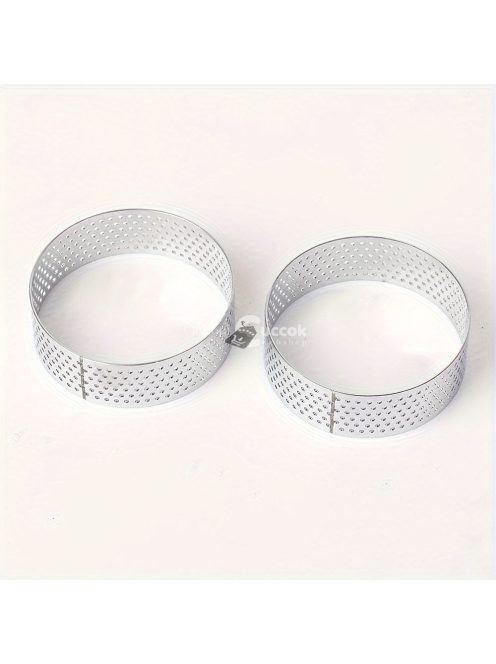 Rozsdamentes acél kerek tarte forma, lyukas francia tészta forma