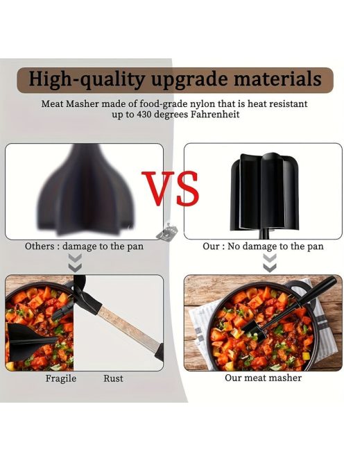 Húsaprító, Húsdaráló, Smasher Aprítógép hamburgerek, marhahús, pulyka stb. készítéséhez